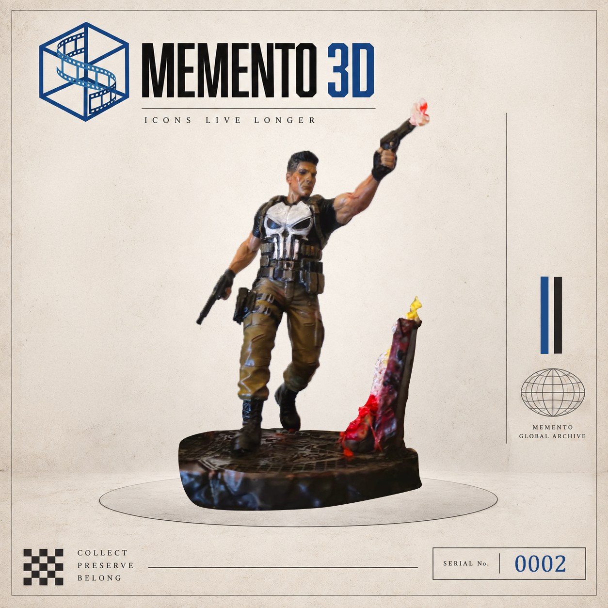 El justiciero de la calavera — figura de colección Memento, serie 0002