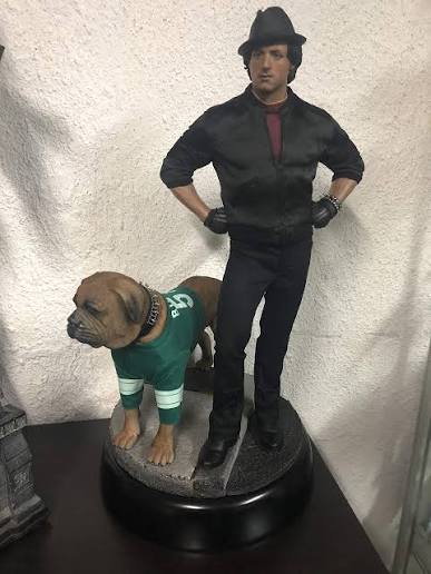 Stallone con su perro Butkus , Rocky
